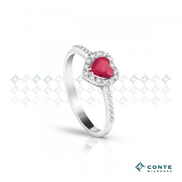 Anello Conte con rubino a...