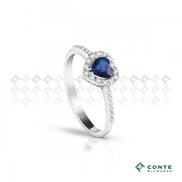 Anello Conte Cuore Zaffiro
